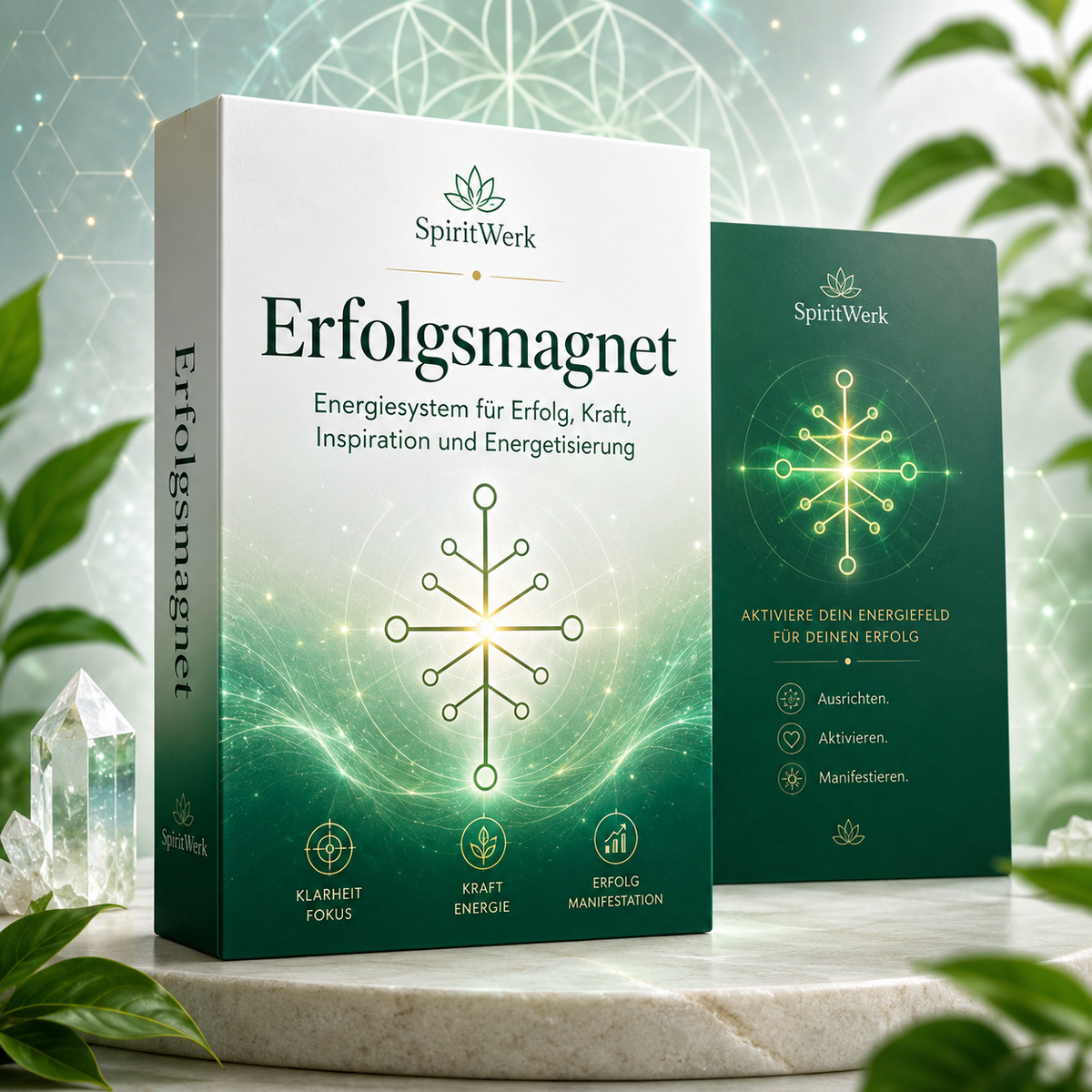 Eine Darstellung einer Produktbox zu unserem Energiesystem: Erfolgsmagnet.